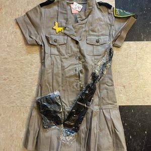 Women’s sheriff costume with tie and gloves